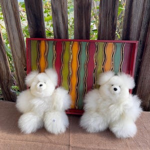 Alpaca Fur Teddy Bear - Peruvian Products - Stuffed Alpaca Toys - Handmade