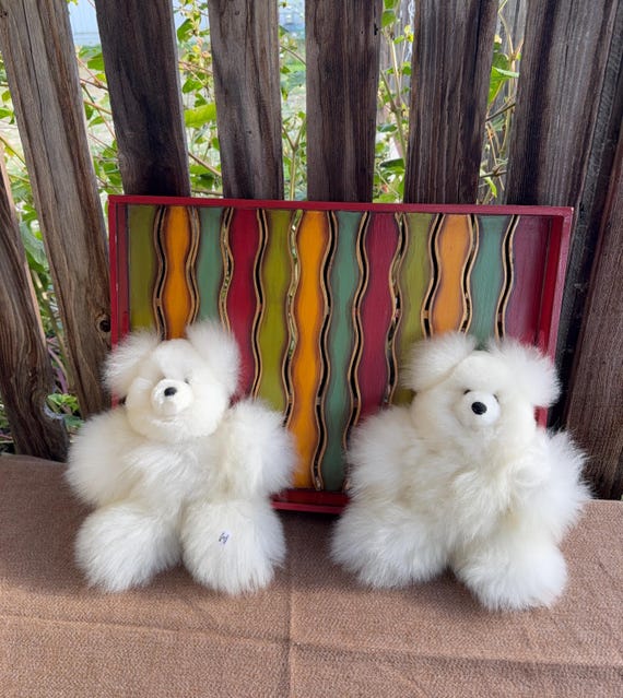 Alpaca Fur Teddy Bear - Peruvian Products - Stuffed Alpaca Toys - Handmade