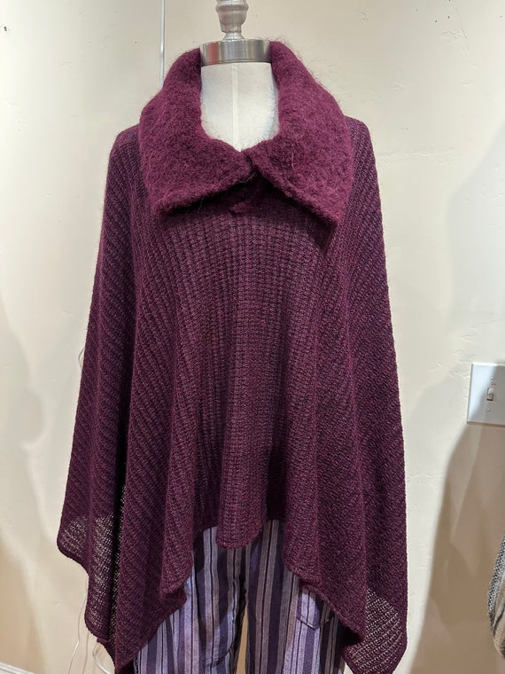 Alpaca wool poncho