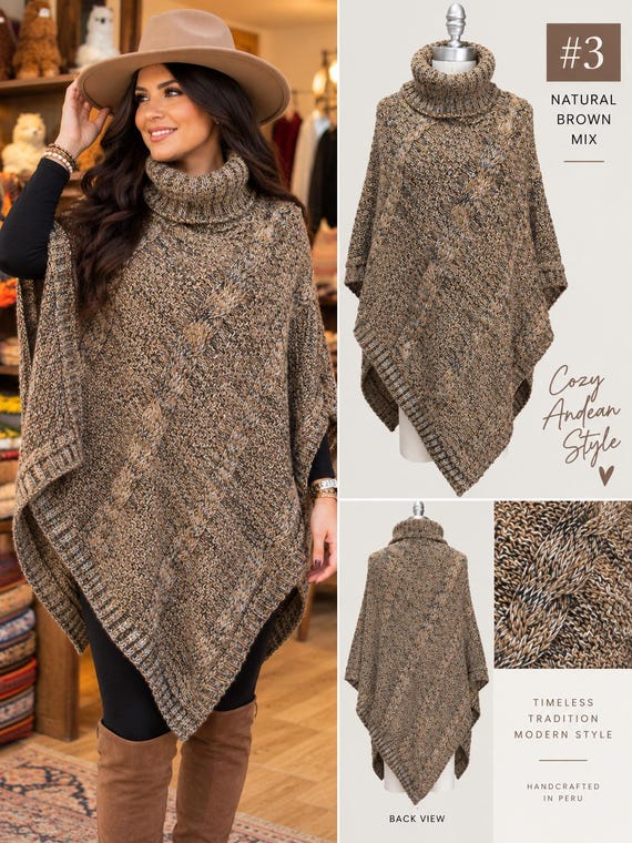 Alpaca wool Poncho