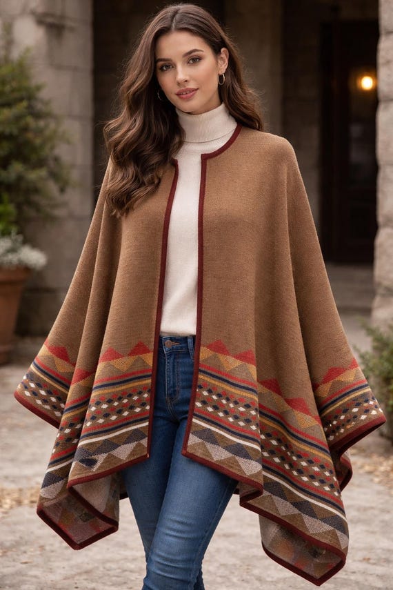Alpaca wool cape