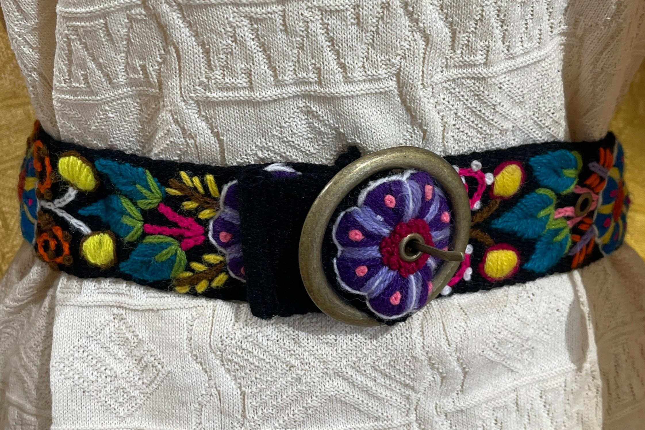 Wool Embroidered Belt