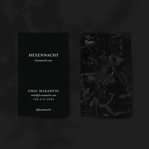 HEXENNACHT Visitenkarten Design, Visitenkarten Design, Premade Logo, Premade Design, Visitenkarte