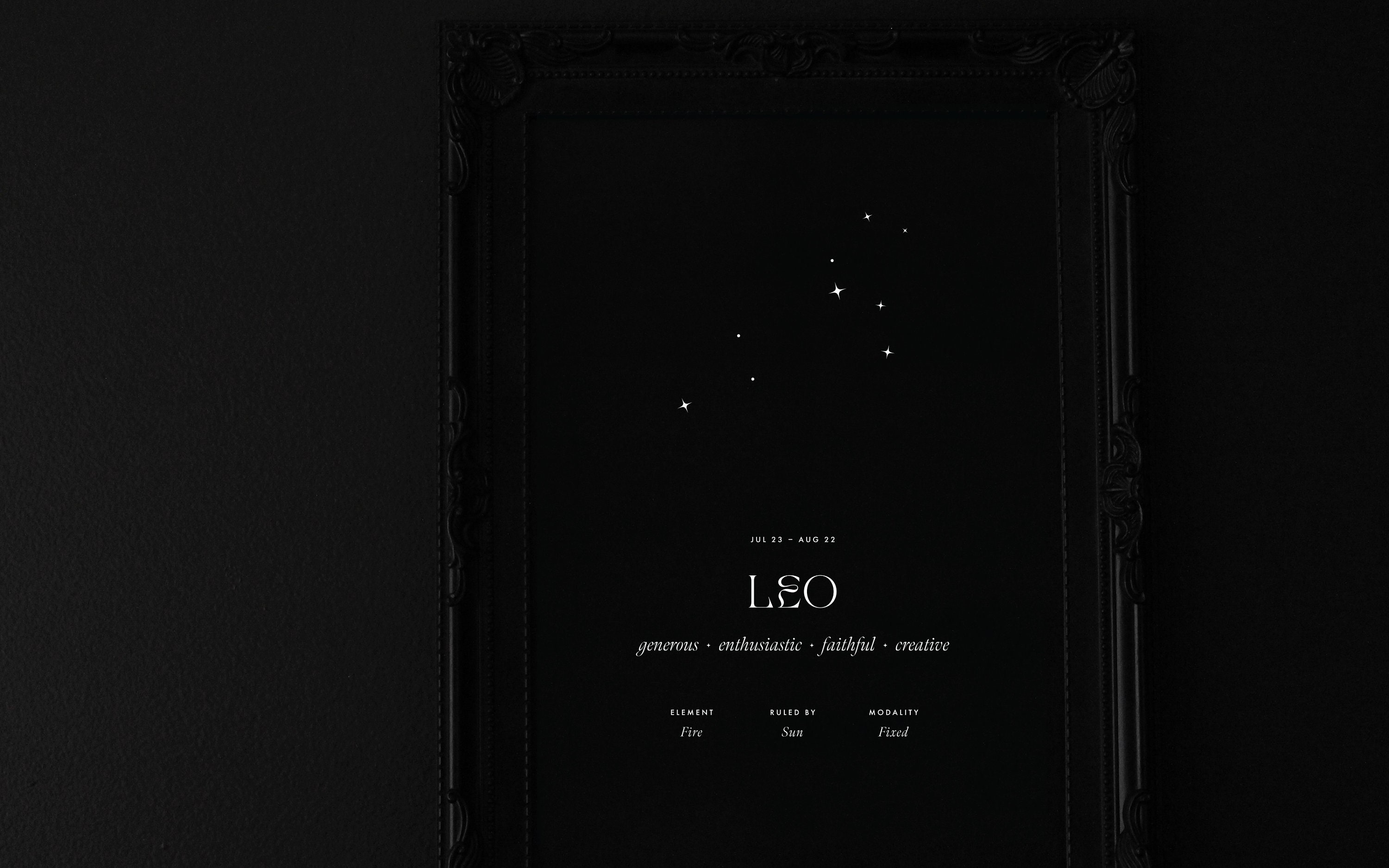 LEO Star Sign Poster Star Star Sign Print Constellation Etsy Australia