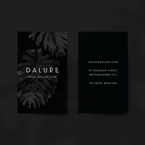 DALURE Premade Business Card, Business Card Design, Premade Logo, Premade Design, Business Card