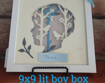 Baby Gift, Shower Gift, Nursery Decoration, Wall Decor, Shadow Box