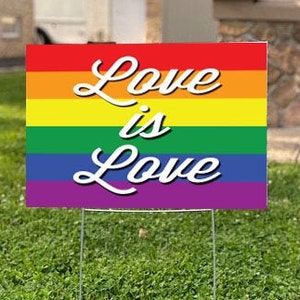 Love is Love LGBTQ Pride Yard Schild ,Versand und Einsatz inklusive**
