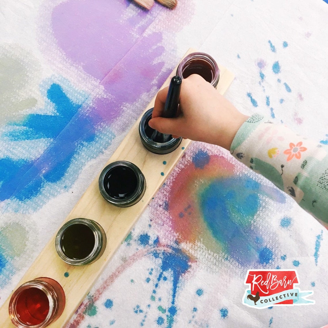 Paint Jar Holder Watercolor Tray Waldorf Paint Tray Etsy