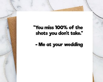 Funny Wedding Card Funny Engagement Party Card for Couple, Best Friend Bridal Shower Card, Funny Congratulations Card