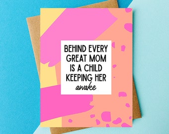 Funny Mother's Day Card from Daughter, Son, Funny Baby Shower Card, Silly Card for New Mom from Best Friend, Sister