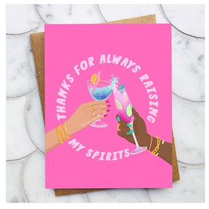 Tarjeta de agradecimiento divertida Tarjeta de cumpleaños divertida para el mejor amigo - Tarjeta con juegos de palabras - Regalos de alcohol Tarjeta simplemente porque sí - Regalo de agradecimiento Tarjeta de pensamiento en ti