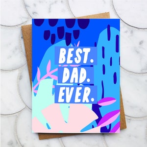 Dulce tarjeta para el Día del Padre, sincera tarjeta para el Día del Padre de una hija, un hijo para un esposo o una esposa, tarjeta de cumpleaños para papá, el mejor regalo lindo para papá