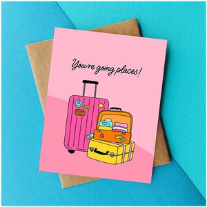 Carte d'encouragement drôle Carte de retraite mignonne Carte de chance pour le meilleur ami, carte de bon voyage, nouvel emploi / nouvelle maison / carte de déménagement / carte de diplômé