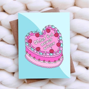 Carte d'anniversaire drôle Carte d'anniversaire petite amie Carte d'anniversaire meilleur ami Carte de voeux gâteau drôle Carte 30e anniversaire