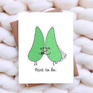 Funny Wedding Card, Cute Bride and Groom Congratulations Card, Funny Wedding Card for Newlyweds, Couples, Punny Gift for Wedding Celebration
