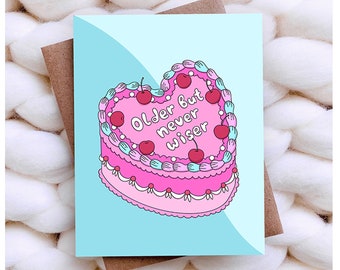 Funny Birthday Card Girlfriend Birthday Card Best Friend Birthday Card Funny Cake Greeting Card 30th Birthday Card