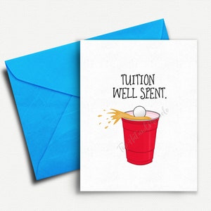 Regalo de graduación para él, tarjeta de graduación universitaria, tarjeta de graduación divertida, invitación de graduación, tarjeta de graduación divertida, invitación a la fiesta de graduación