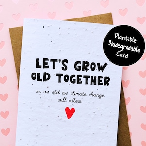 Biologisch afbreekbare grappige verjaardagskaart Grappige Valentijnsdag kaart Grappige liefdeskaart voor vriendin echtgenoot vrouw Eco-vriendelijk cadeau Valentijnskaart