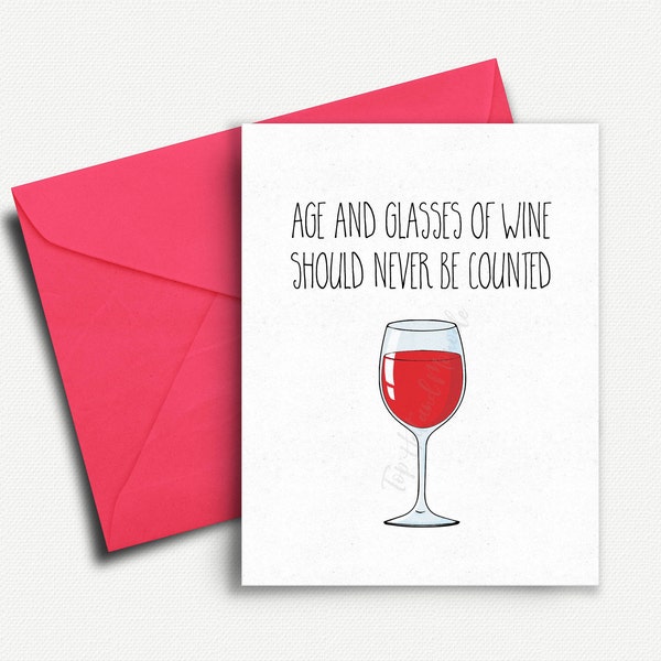 Wine Lover Card Etsy