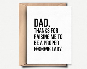 Funny Fathers Day Card Funny Fathers Day Gift from Daughter Funny Father's Day Gift Ideas for Dad Birthday Card from Daughter Dad Card