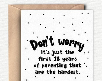 18 Years Funny Baby Shower Card New Baby Card Funny Expecting Card Funny Baby Shower Gift Pregnancy Card Funny Baby Card Funny New Mom Gift