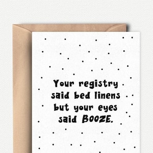 Funny Wedding Card Funny Bridal Shower Card Funny Wedding Congratulations Card Wedding Wine Gift Engagement Card Funny Card for Bride