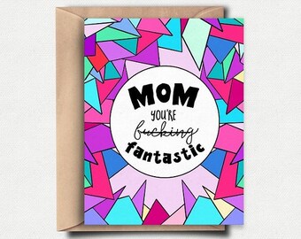 Funny Mother's Day Card Rude Mothers Day Card Funny Mothers Day Gift Handmade Mom Card Funny Gift for Mom Birthday Card Funny Card for Mum