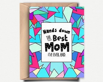 Linda tarjeta para el Día de la Madre, regalo divertido para el Día de la Madre, regalo hecho a mano para mamá, tarjeta de cumpleaños, tarjetas únicas para mamá, regalo para mamá, tarjetas de felicitación divertidas