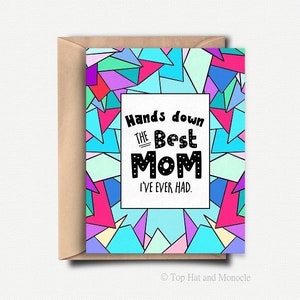 Jolie carte de fête des mères, cadeau drôle pour la fête des mères, cadeau fait main pour maman, carte d'anniversaire, cartes uniques pour maman, cadeau pour maman, cartes de voeux amusantes