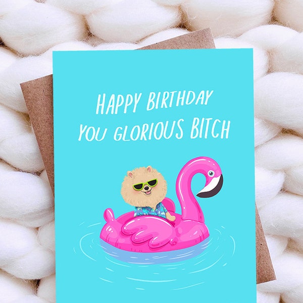 Glorious Birthday Card Funny Best Friend Birthday Card Boyfriend Girlfriend Birthday Dog Lover Gift 30th 40th 50th Funny Birthday Gift