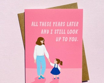 Sweet Mothers Day Card Heartfelt Mom Gift Cute Mother's Day Card Handmade Gift for Mom Birthday Card Mum Birthday Gift thanks mom