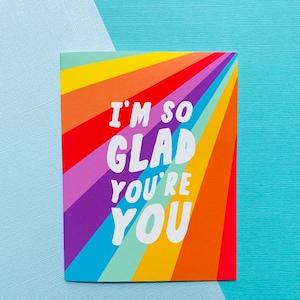 Tarjeta LGBTQ - Tarjeta de aliento - Tarjeta de orgullo - Regalos de orgullo - Regalo LGBTQ arcoíris
