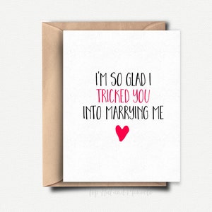 Tarjeta de aniversario divertida para el esposo Tarjeta divertida para el día de San Valentín Tarjeta de aniversario de bodas para la esposa Tarjeta de aniversario Tarjeta de boda para el esposo y la esposa Tarjeta de San Valentín