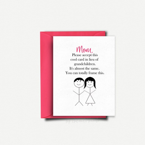 Mothers Day Gift, Mothers Day Card Funny, Mothers Day from Daughter, Handmade Card, Gift for Mom, Mom Birthday Card, Mom Card, Mom Gift