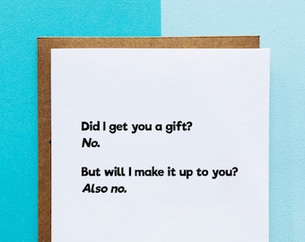 Funny Christmas Card Birthday Card for Best Friend Funny Holiday Card for Boyfriend Funny Anniversary Card Sarcastic Congratulations Card