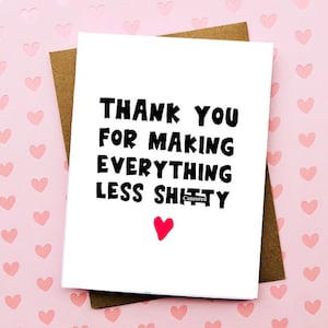 Tarjeta divertida para el mejor amigo Tarjeta divertida de aniversario para novio, novia, tarjeta divertida de San Valentín Tarjeta sarcástica para el día de San Valentín para él