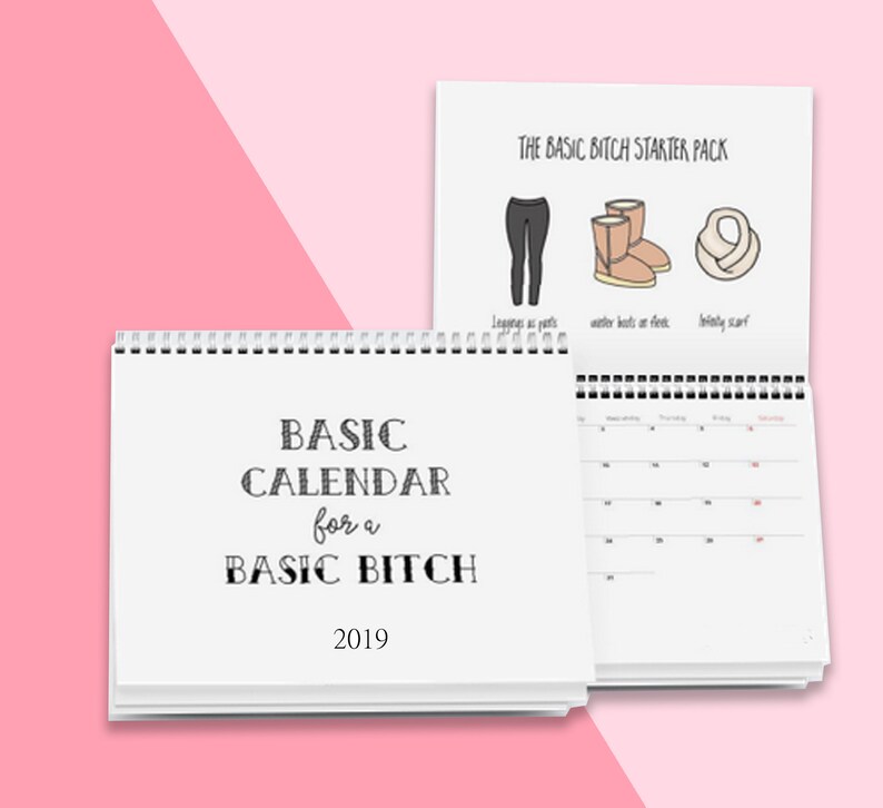 2019 Wall Calendar 2019 Funny Calendar Office Calendar Desk Etsy