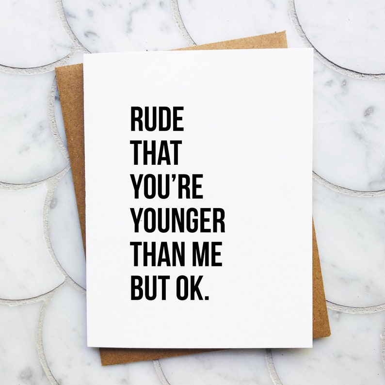 Rude but ok Funny Birthday Card Girlfriend Birthday Card Boyfriend Birthday Card Best Friend Birthday Gift Sarcastic Card for Daughter 