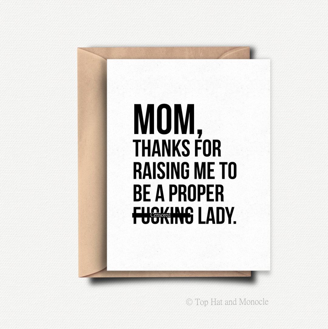 Funny Mothers Day Card Funny Birthday Card for Mom Funny Mothers Day ...