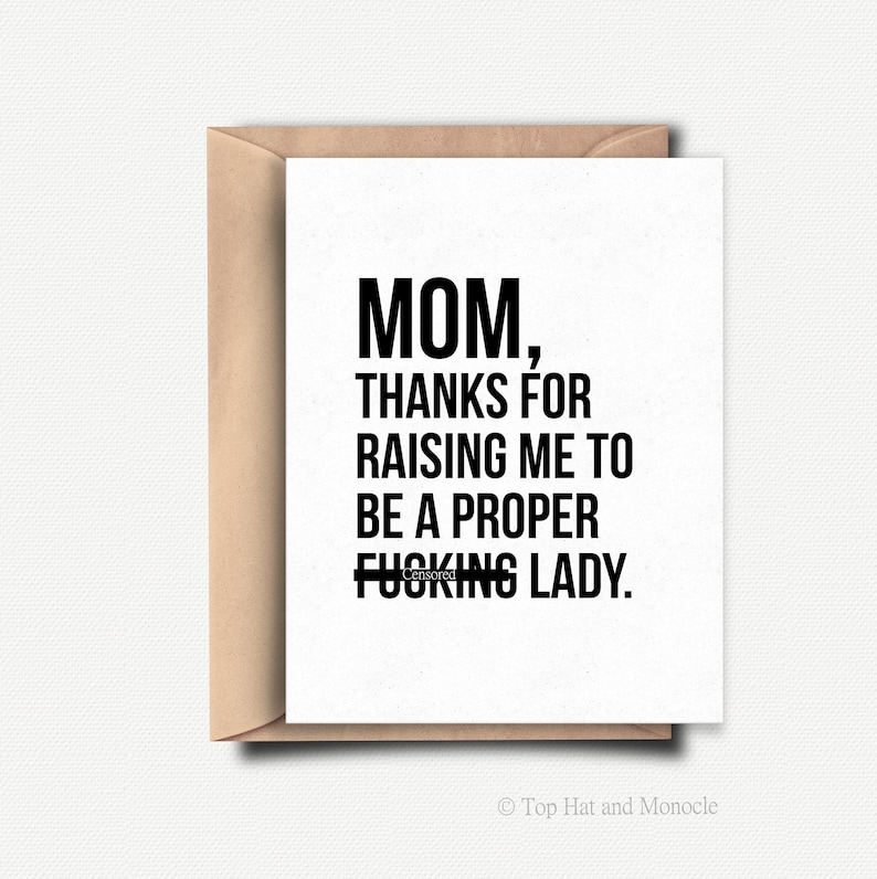 Funny Mothers Day Card Funny Birthday Card for Mom Funny Mothers Day Gift from Daughter Funny Mother's Day Gift Ideas Mum Birthday Card 