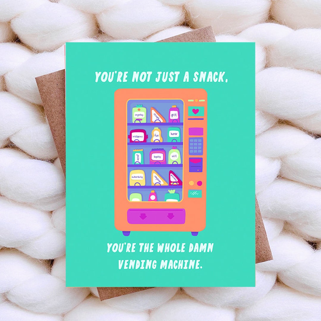Not Just a Snack Funny Love Card Birthday Card for Best Friend Etsy
