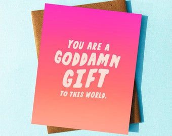 Funny Encouragement Card Best Friend Birthday Card Anniversary Card for Boyfriend Girlfriend - Funny LGBTQ Card- Pride Card - Thank You Card