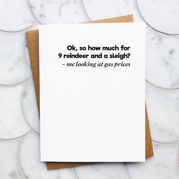 Sarcastic Christmas Card Funny Holiday Card For Husband, Wife - 2022 Adult Christmas Card Box Set of 8 Funny Christmas Cards for Friends