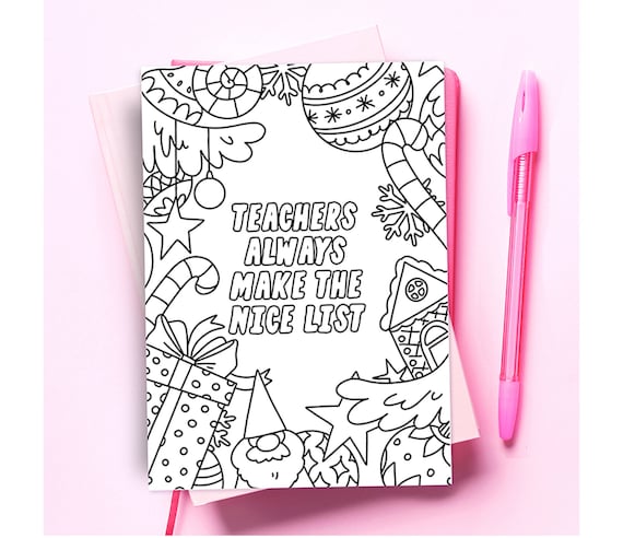 Teachers Make The Nice List Color Card