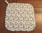 Pyrex Print Potholder NEW Handmade Vintage Print Spring Blossom Memorabilia Kitchen Linens Mid Century Fabric