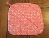 Pink Pyrex Potholder NEW Handmade Vintage Print Handmade Gooseberry Memorabilia Matches Tea Towel in this shop Kitchen Linens