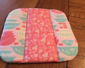Pyrex Hot Pad NEW Handmade Vintage Print matches Pyrex Gooseberry dishware - Pink Pyrex Fabric