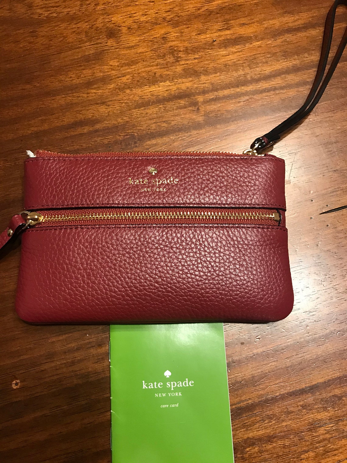 Kate Spade Burgundy Wristlet Brand New - Etsy