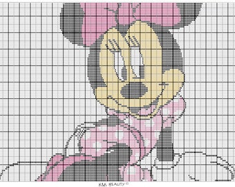 Minnie Mouse GRAPH & WRITTEN Pattern - King Size