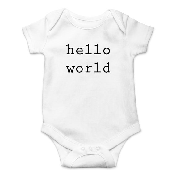 Hello World Unisex Baby Onesie Welcome Baby Shower Gift Etsy
